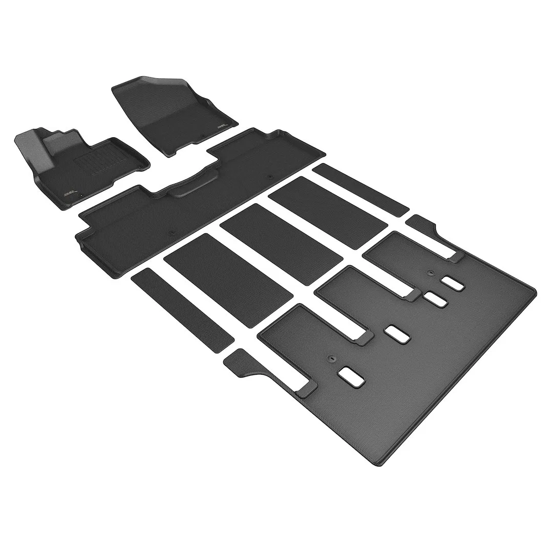 L1KA06301509 – 3D MATS/U-AC Floor Liner, Black Custom Fit Raised Edge Thermoplastic Rubber Of Carbon Fiber Texture 3 ...